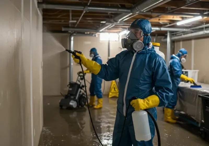 Basement Sanitization and Antimicrobial Treatment process in Camden, NJ