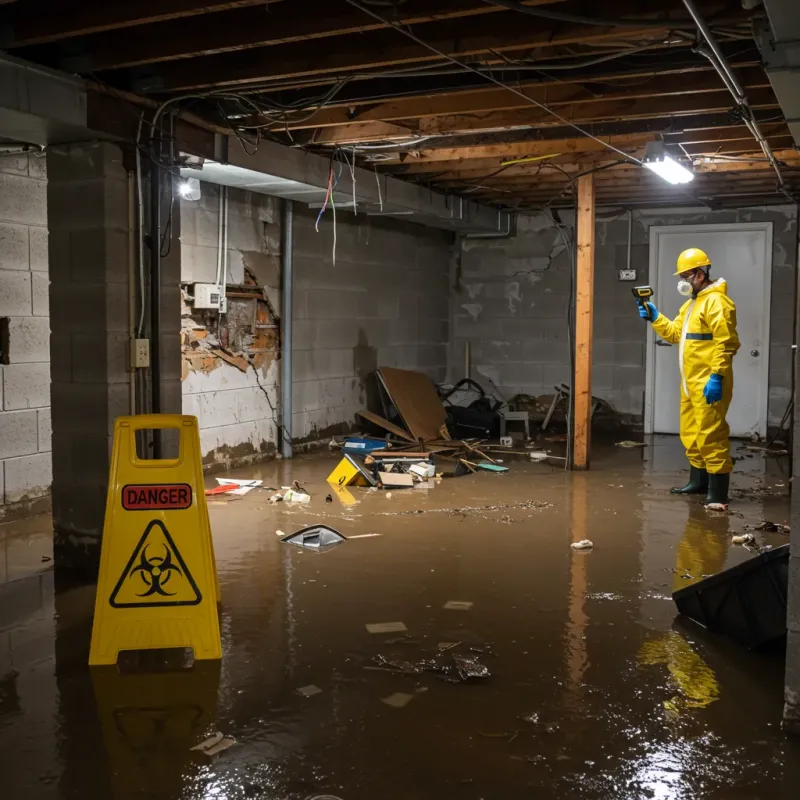 Flooded Basement Electrical Hazard in Camden, NJ Property